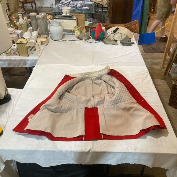 Vtg army military marine parade red embroidered mens mess dress jacket small - Picture 8 of 9